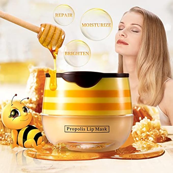 LSxia 2 PCS BEE HONEY LIP BALM HONEY POT, BEE HONEY LIP MASK, REDUCES LIP LINES, HYDRATE & MOISTURIZING LIP SKIN CARE, PREVENTION DRY CRACKED LIPS, BEE HONEY LIP BALM FOR LIP REPAIR TREATMENT - Image 4